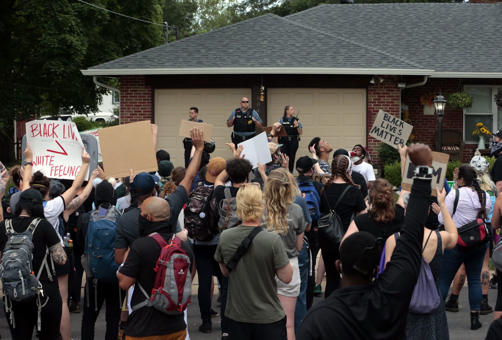 Protesters march on Florissant